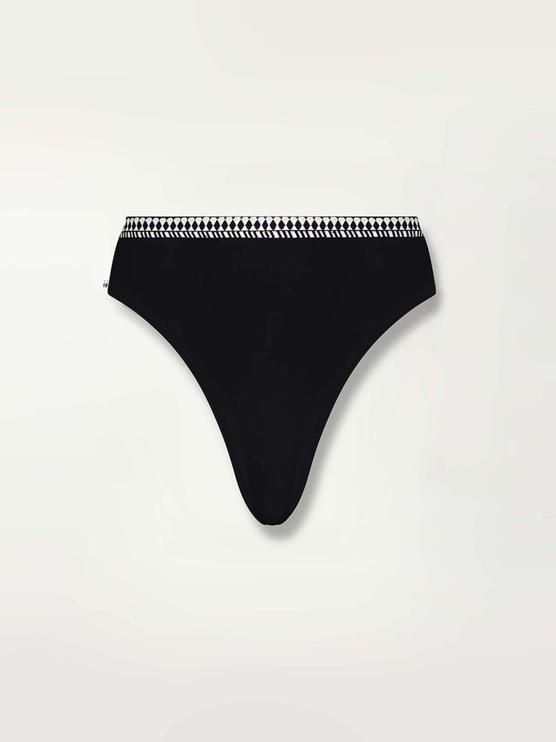 lemlem Women's REKKA String Bikini Bottom Swimsuit in Lena Black